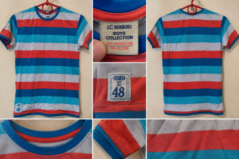 Дитяча футболка LC Waikiki Boys Collection у яскраву горизонтальну смужку